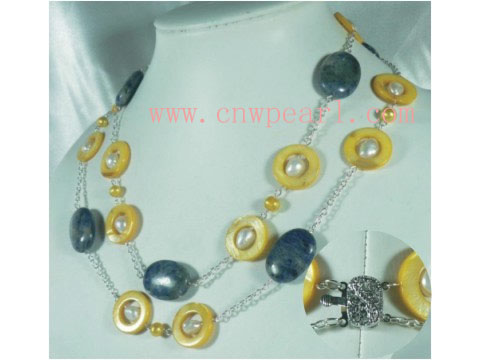 nugget and potato freshwater pearl necklace